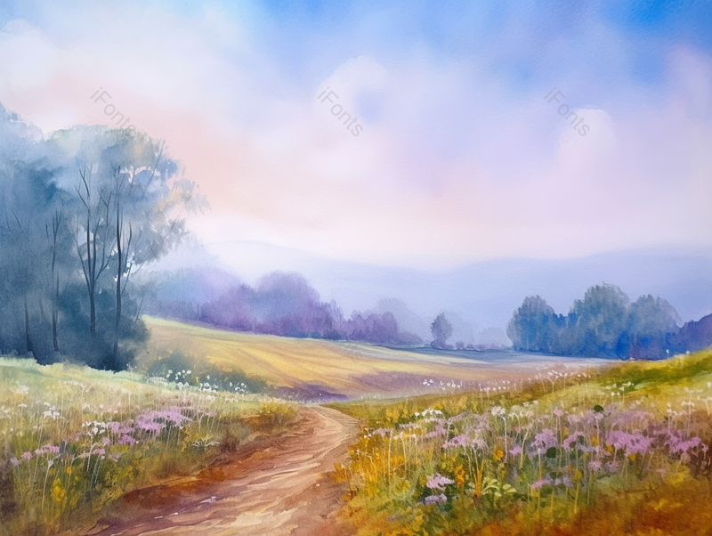 户外花海手绘背景图,插画/手绘图,插画/手绘图库,插画/手绘图下载,插画/手绘